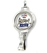 Navy Locket Badge Holder